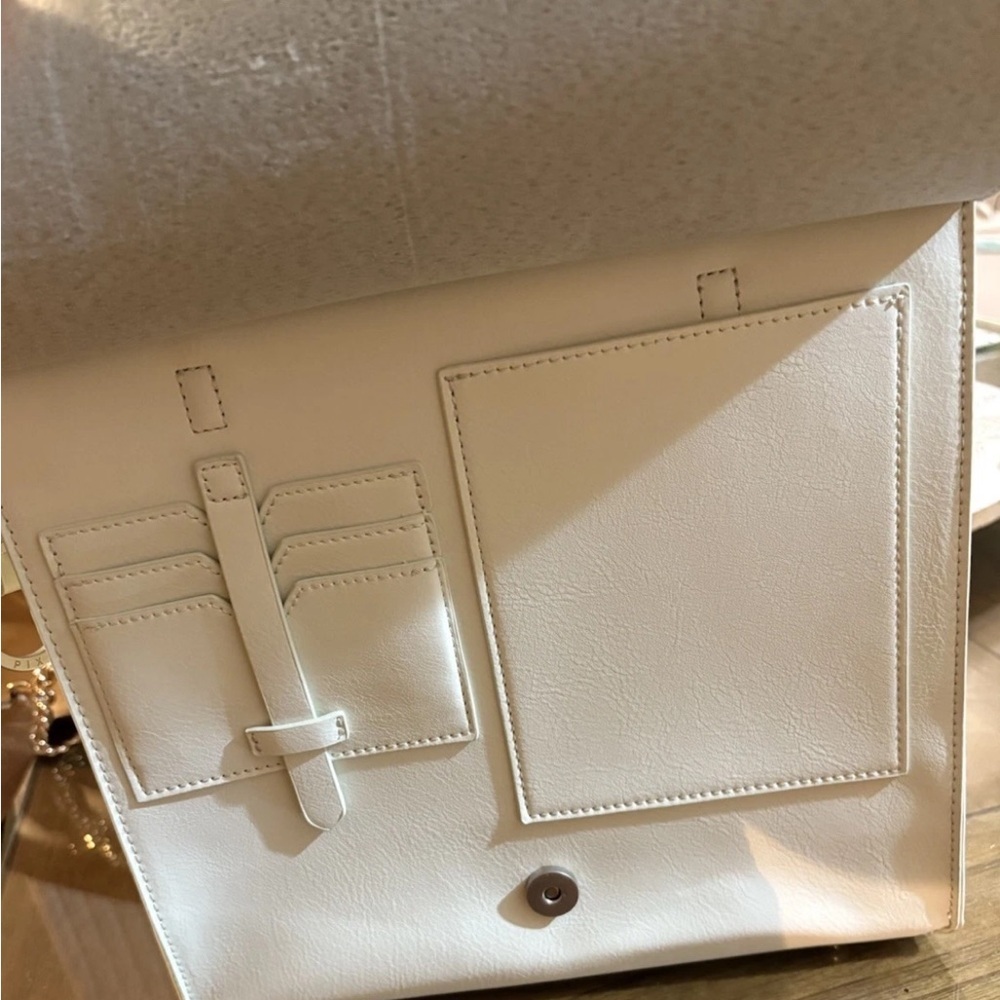 Pixie Mood White Structured Tote With Minimalist … - image 8